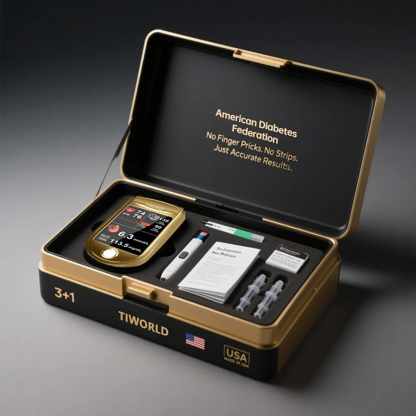 🎅Christmas Hot Sale Ends Today: 70% OFF!Develops Newly Launched Non-Invasive Smart Glucose Meter 🔥made in the USA🔥