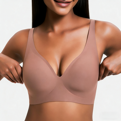 Women’s Wireless Deep V Seamless Push-Up Bralette — Ultra-Comfortable T-Shirt Bra