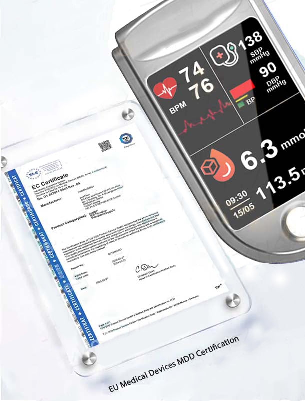 🎅Christmas Hot Sale🔥 Profesional 3in1 Glucose & Vital Signs Monitor- -Painless, Fast, Precise