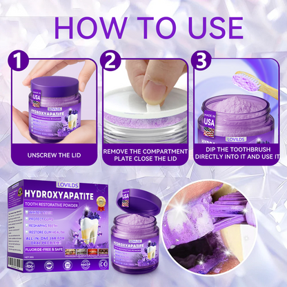 【We take care of your teeth】👨‍🔬𝐻𝑦𝑑𝑟𝑜𝑥𝑦𝑎𝑝𝑎𝑡𝑖𝑡𝑒 𝑇𝑜𝑜𝑡ℎ 𝑅𝑒𝑠𝑡𝑜𝑟𝑎𝑡𝑖𝑣𝑒 𝑃𝑜𝑤𝑑𝑒𝑟 🥇  (effectively repairs cavities, gum issues, tooth sensitivity, mouth ulcers, yellowing teeth, and improves oral health)🦷