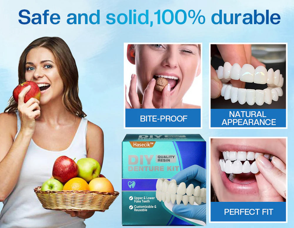 🎅Christmas Sale 🎄Hasecik™ Moldable Dentures🧑🏽‍⚕️Obtain American Dental Association (ADA)