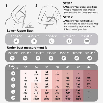 Women’s Wireless Deep V Seamless Push-Up Bralette — Ultra-Comfortable T-Shirt Bra