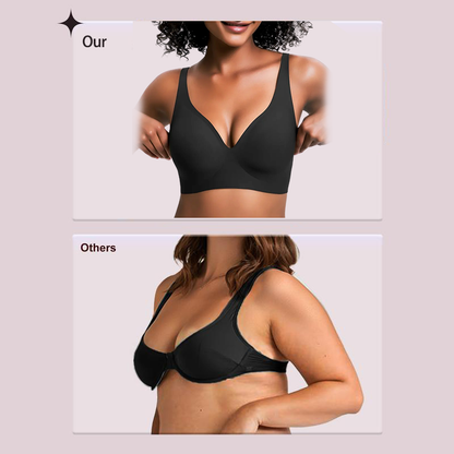 Women’s Wireless Deep V Seamless Push-Up Bralette — Ultra-Comfortable T-Shirt Bra