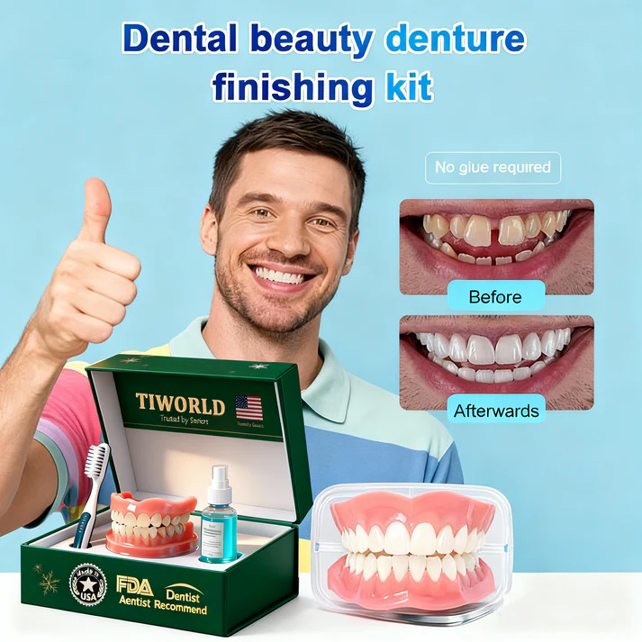 🎅CHRISTMAS HOT SALE-🏆Ends Today: 70% OFF! 🦷 Custom-Fit Fully Functional Dentures for a More Confident Smile!