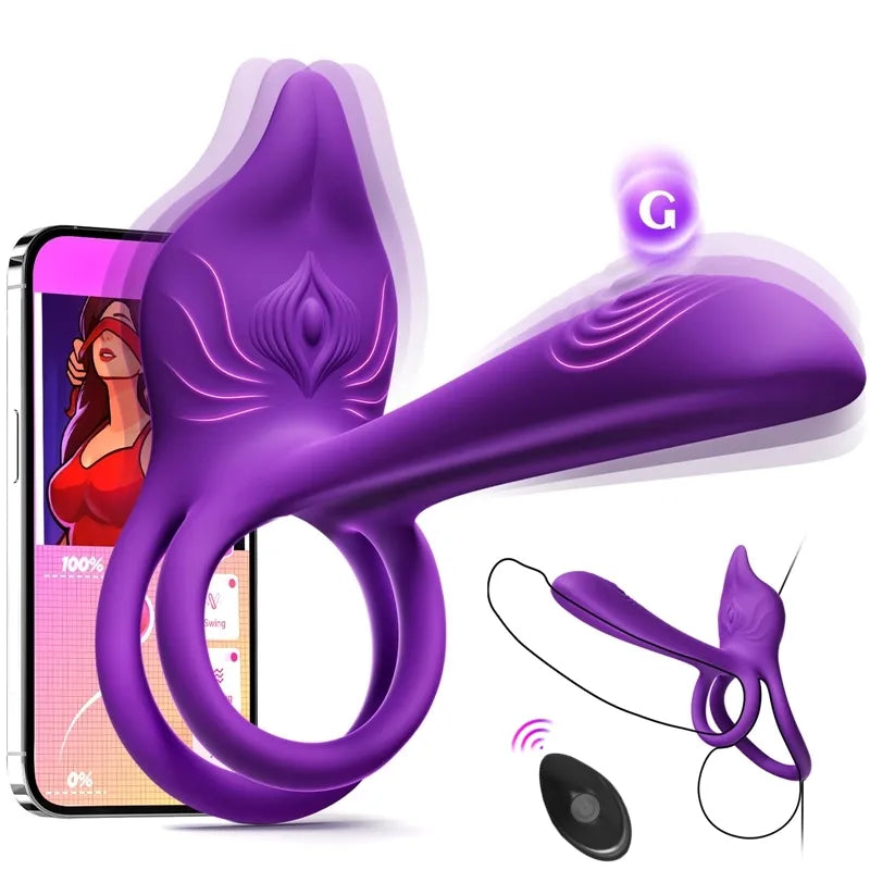 🎁 Enchanted Girl Luxe Smart Vibrating Ring – App-Controlled Pleasure for Couples 💫