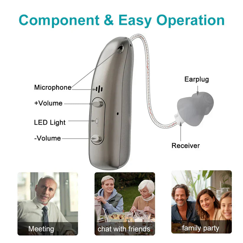 🎅Christmas Hot Sale🔥 Smart, Self-Fitting Bluetooth Hearing Aids (App Controlled)