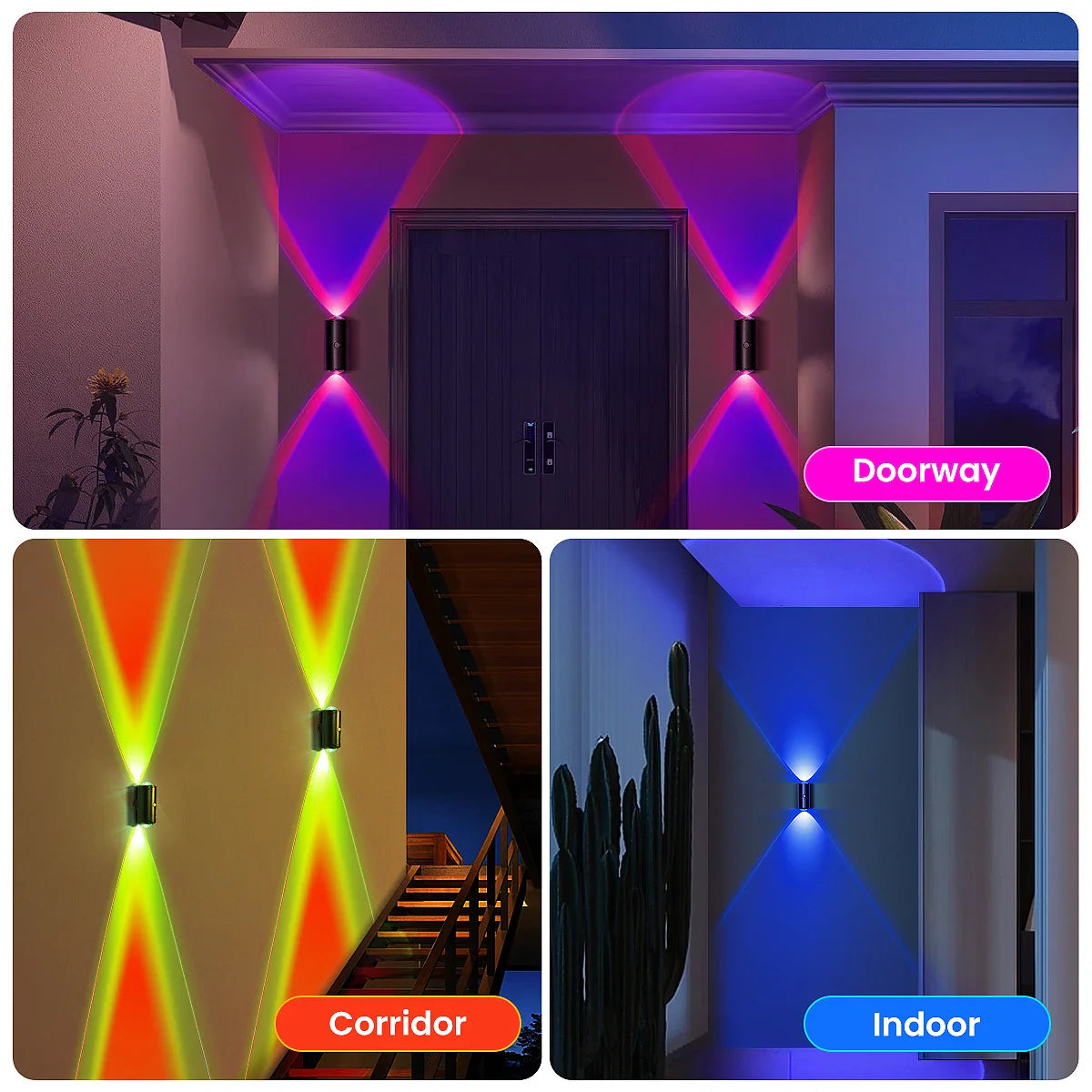 RGB Motion Sensor Night Light – Rechargeable, Wireless & Color-Adjustable