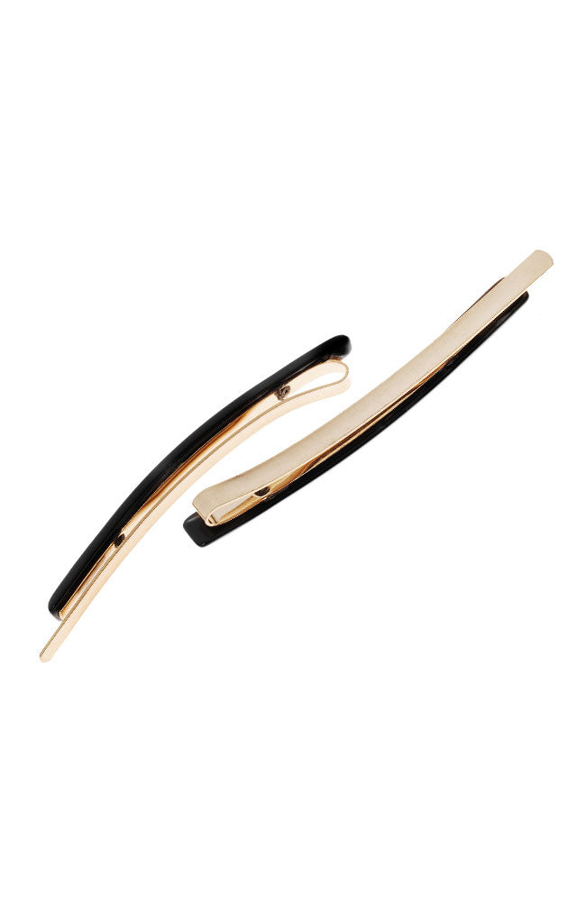 Bobby Pin Pair on Gold Wire - Classic