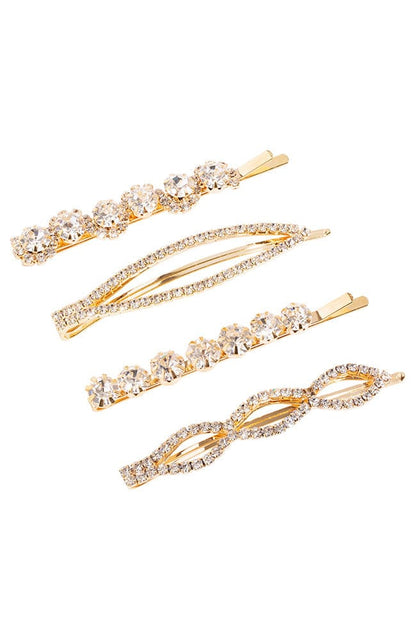 Crystal Bobby Pins, 4-Pack
