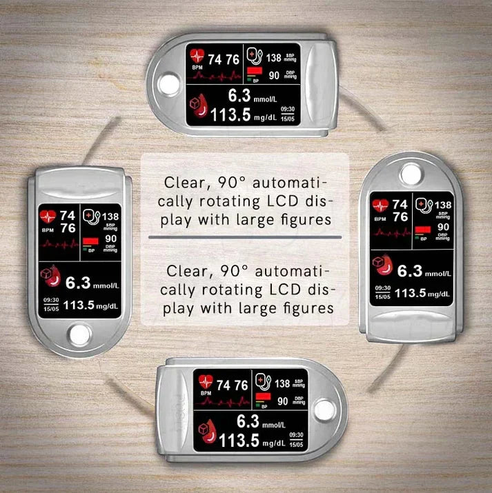 🎅Christmas Hot Sale🔥 Profesional 3in1 Glucose & Vital Signs Monitor- -Painless, Fast, Precise