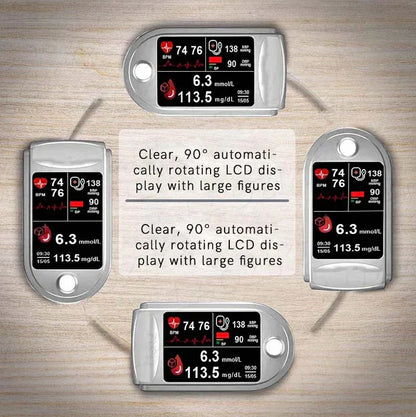 🎅Christmas Hot Sale🔥 Profesional 3in1 Glucose & Vital Signs Monitor- -Painless, Fast, Precise