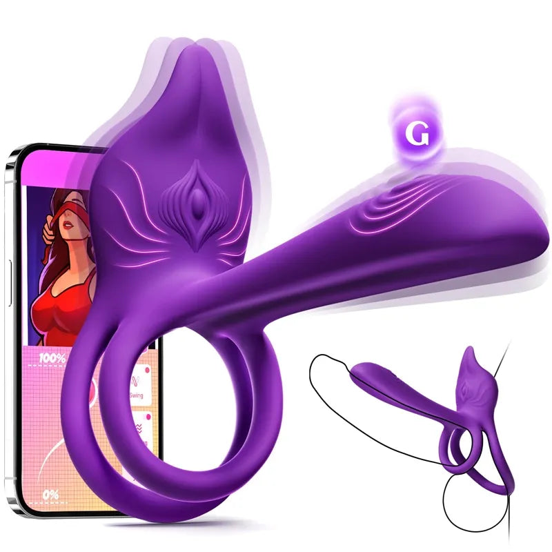 🎁 Enchanted Girl Luxe Smart Vibrating Ring – App-Controlled Pleasure for Couples 💫